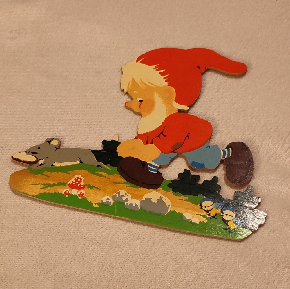 Vintage 1950's German Wood Plaque